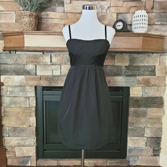 BCBGMaxAzria Dresses & Skirts - BCBG Max Azria beaded taffeta black party dress